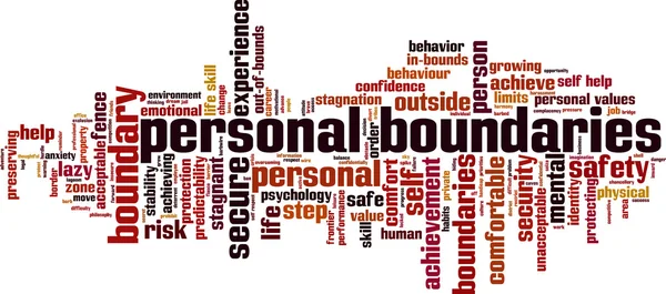 Personal boundaries word cloud — Stock Vector