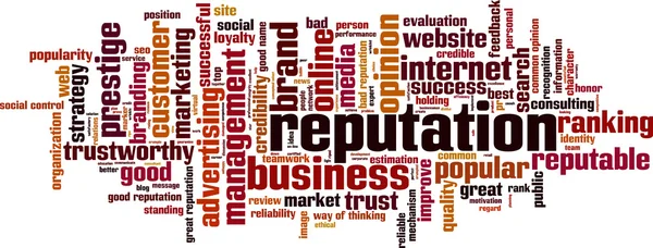 Reputatie word cloud — Stockvector