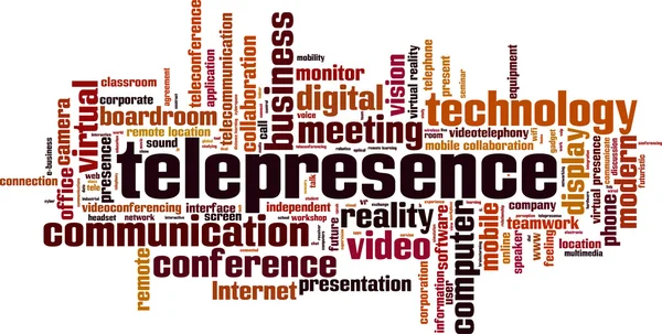 Telepresence word cloud — Stock Vector
