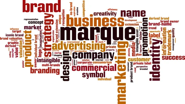 Marque word cloud — Stock vektor
