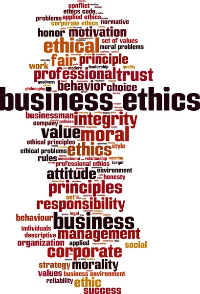 Chmura słowa etyki biznesu — Wektor stockowy