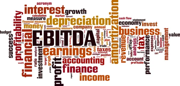 Nube de palabras EBITDA — Vector de stock