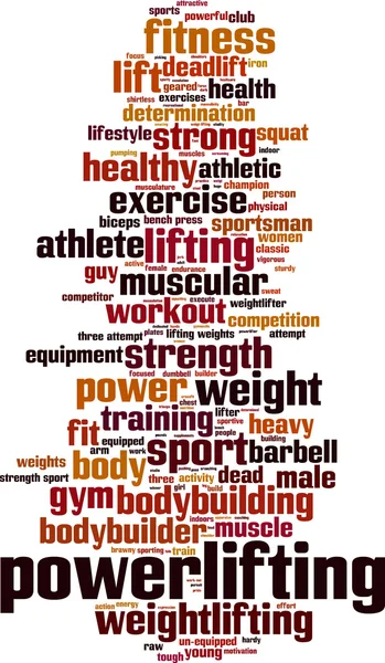 Powerlifting word cloud — Stock Vector