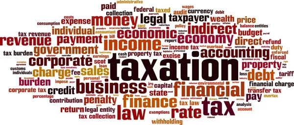 Taxation nuage de mots — Image vectorielle