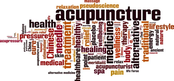 Acupuncture word cloud — Stock Vector
