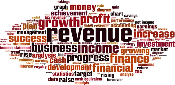 Inkomsten word cloud — Stockvector