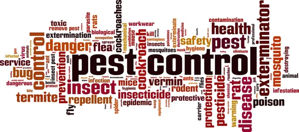 Pest control woord wolk — Stockvector