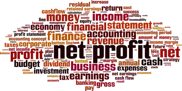 Net profit word cloud — Stock Vector