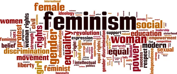 Feminisme word cloud — Stockvector