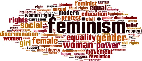 Feminism word cloud — Stock Vector