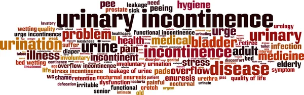 Mot nuage d'incontinence urinaire — Image vectorielle