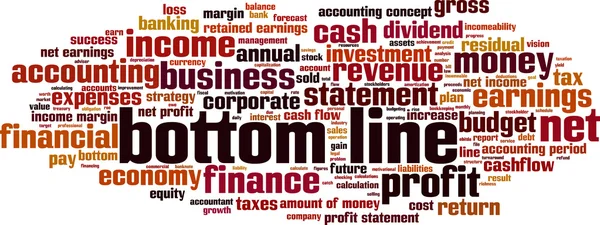 Bottom line word cloud — Stock vektor