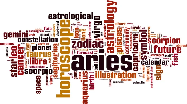 Aries word cloud — Stock Vector