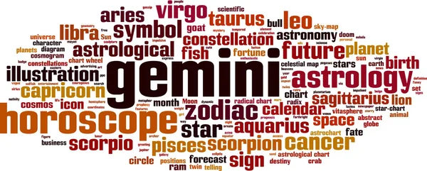 Gemini word cloud — Stock Vector