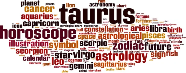 Taurus word cloud — Stock Vector