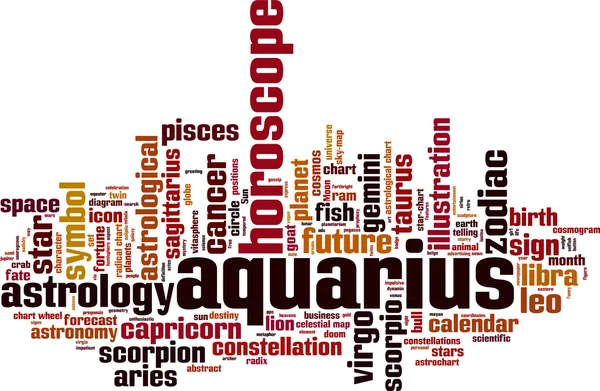 Aquarius word cloud — Stock Vector