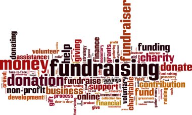 Fundraising word cloud clipart