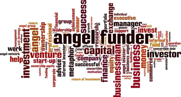 Angel funder mot nuage — Image vectorielle