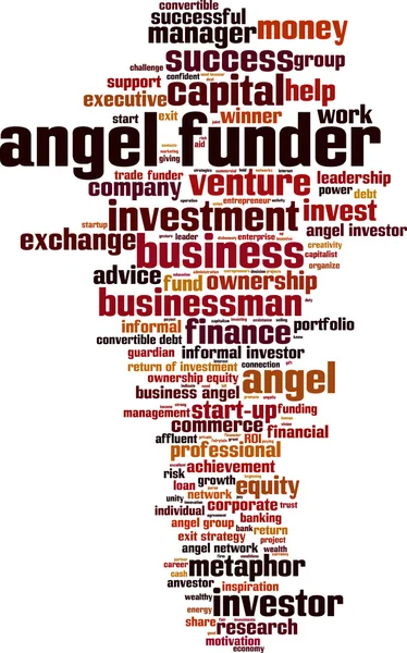 Anioł funder słowo cloud — Wektor stockowy