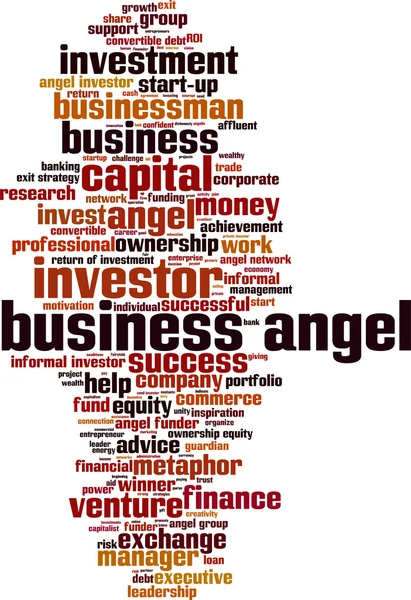 Business angel slovo mrak — Stockový vektor