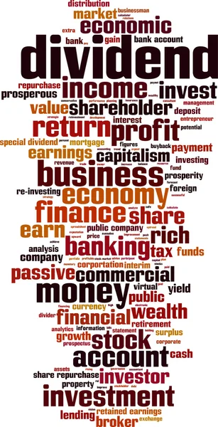 Dividend word cloud — Stock Vector