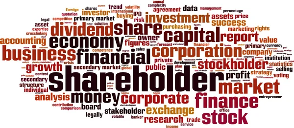 Shareholder word cloud — Stock Vector