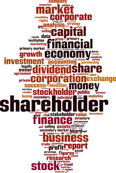 株主の単語雲 — ストックベクタ