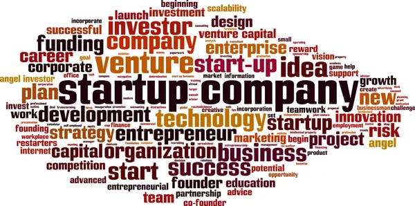 Startup entreprise mot nuage — Image vectorielle