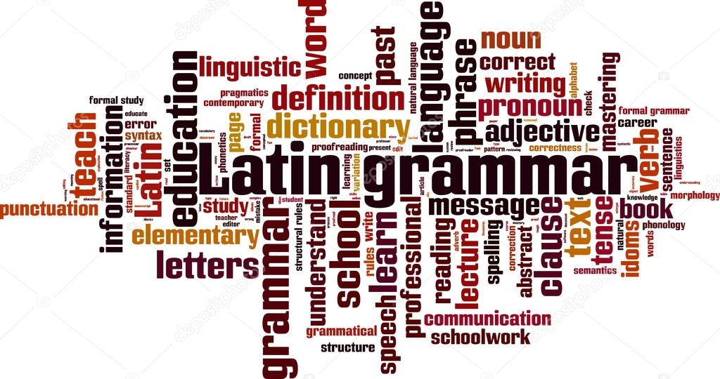 Nuage de mot de grammaire latine — Image vectorielle Boris15 © 113582064