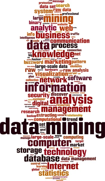 Data mining word cloud — Stock Vector