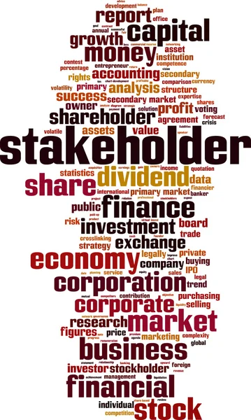 Stakeholder word cloud — Stock Vector