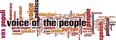Voice of the people word cloud clipart
