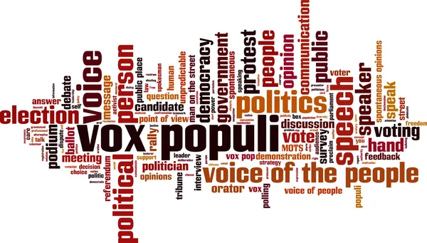 Vox populi palabra nube — Vector de stock