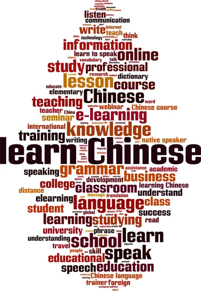 Apprendre le mot chinois cloud — Image vectorielle