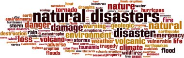 Natural disasters word cloud clipart