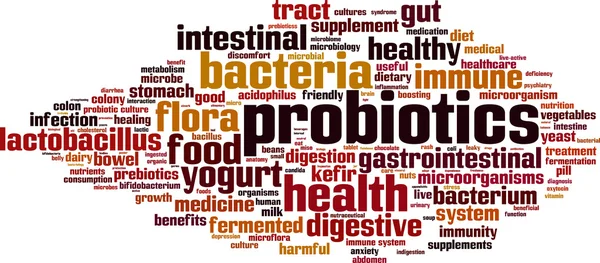 Probiotici Word Cloud — Vettoriale Stock