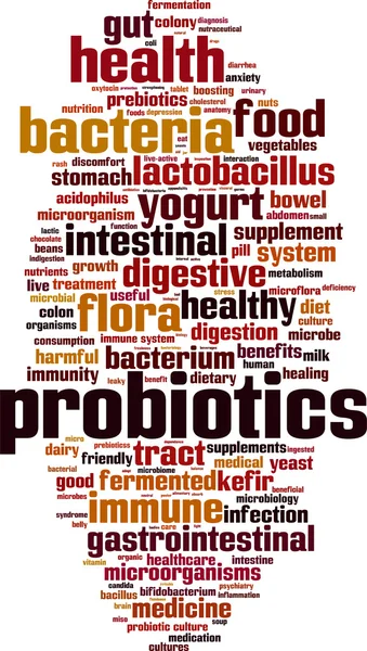 Probiotics 단어 구름 — 스톡 벡터