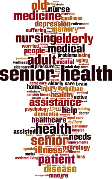 Senior Health word cloud — Stock Vector