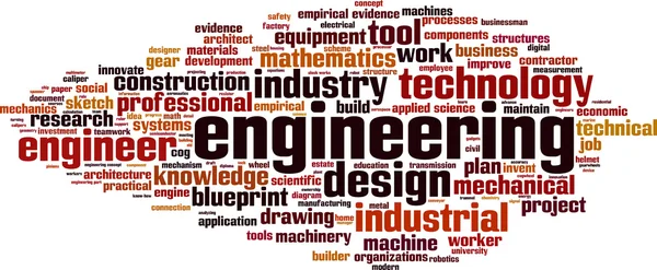 Ingeniería palabra nube — Vector de stock