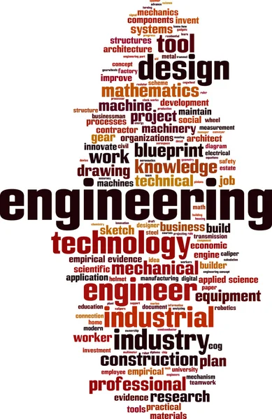 Ingeniería palabra nube — Archivo Imágenes Vectoriales