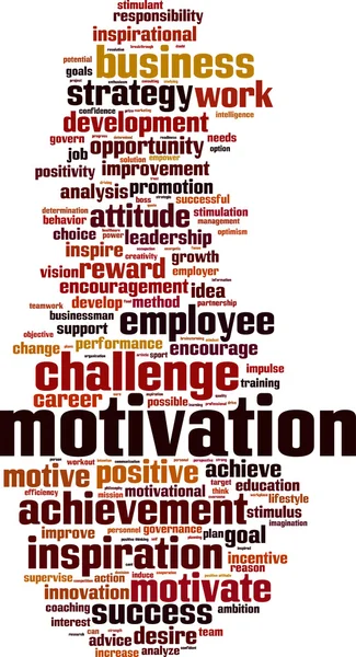 Motivatie word cloud — Stockvector