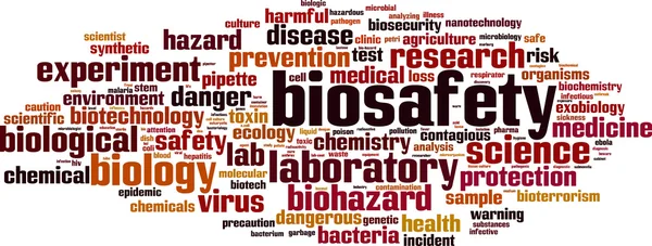 Biosafety word cloud — Stock Vector