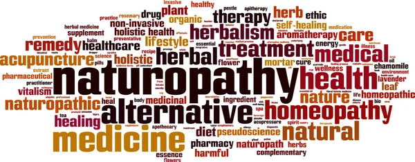 Naturopatia Word Cloud — Vettoriale Stock