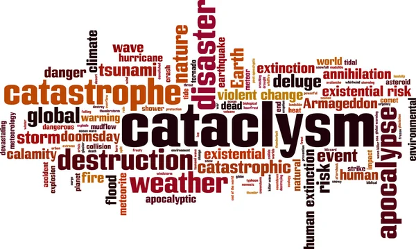 Cataclisma parola nube — Vettoriale Stock