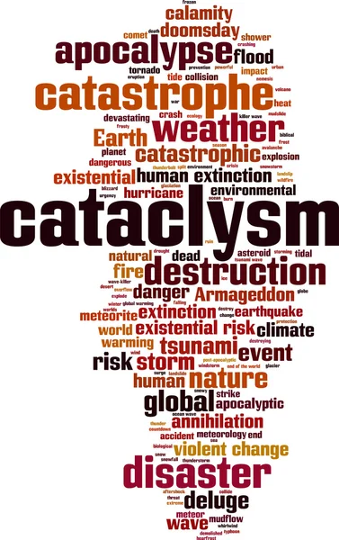 Nuvem de palavras de cataclismo —  Vetores de Stock