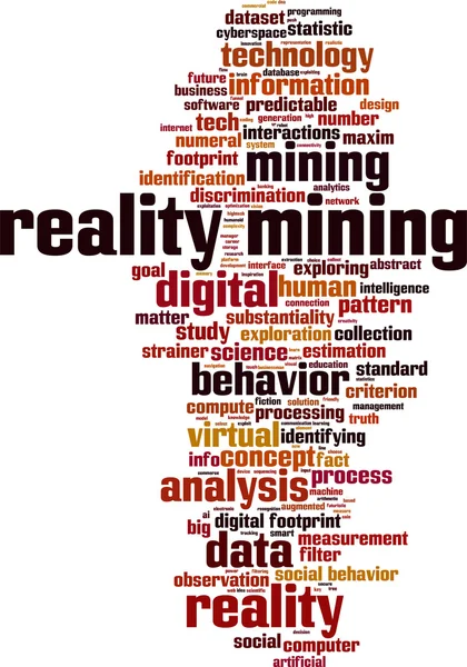 Reality-Mining-Wortwolke — Stockvektor