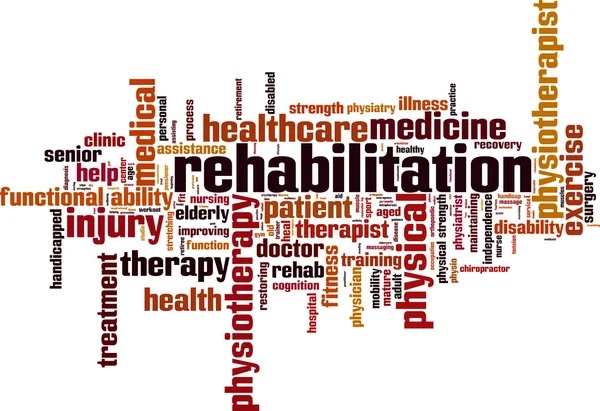 Rehabilitation word cloud — Stock Vector