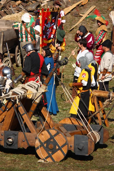 Koprivnica Croacia Septiembre 2011 Grupo Participantes Feria Medieval Koprivnica Croacia — Foto de Stock