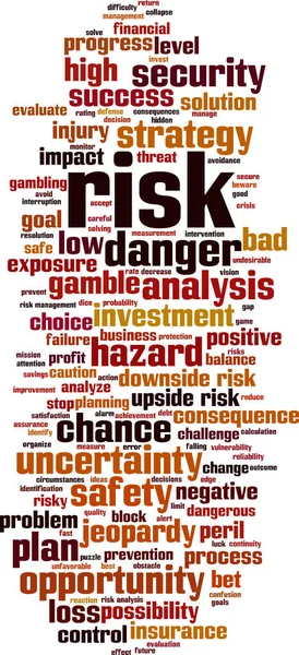 Risk Word Cloud Concept Collage Made Words Risk Vector Illustration — Stock Vector