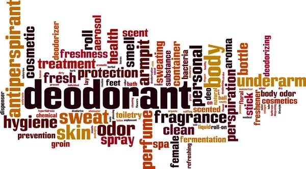 Deodorant Word Cloud Konzept Collage Aus Worten Über Deo Vektorillustration — Stockvektor